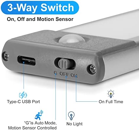 30-LED Under Cabinet Lights, USB Rechargeable, 2 Pack