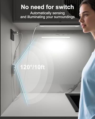 ASOKO Motion Sensor LED Under Counter Light, 14.5in 3 Color