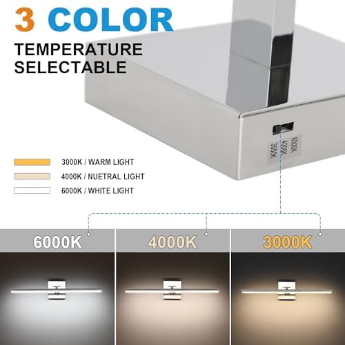 24 Inch Chrome LED Bathroom Vanity Light