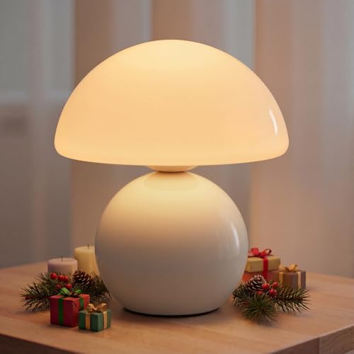 NIORSUN Wireless Mushroom Lamp, 5200mAh, White