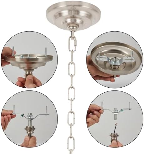 Light Fixture Canopy Kit, 5.3 Inches, 5.9 Feet Chain
