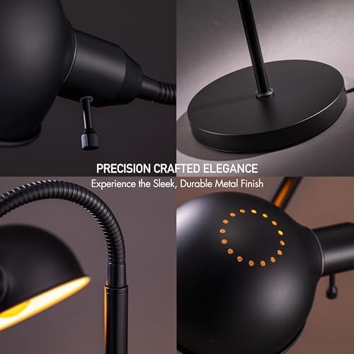 O'Bright Adjustable Floor Lamp, Black, 10-Inch Base