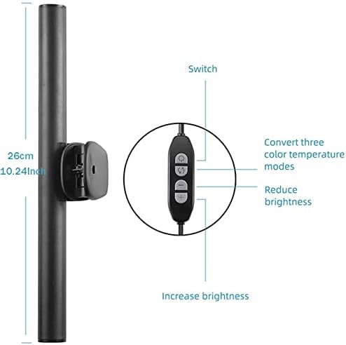 LED Laptop Monitor Lamp, 3 Colors, 10 Brightness Levels