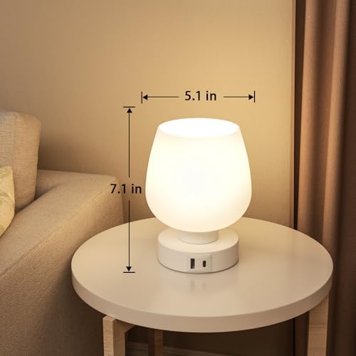 Seealle Small Touch Table Lamp, 3 Way Dimmable