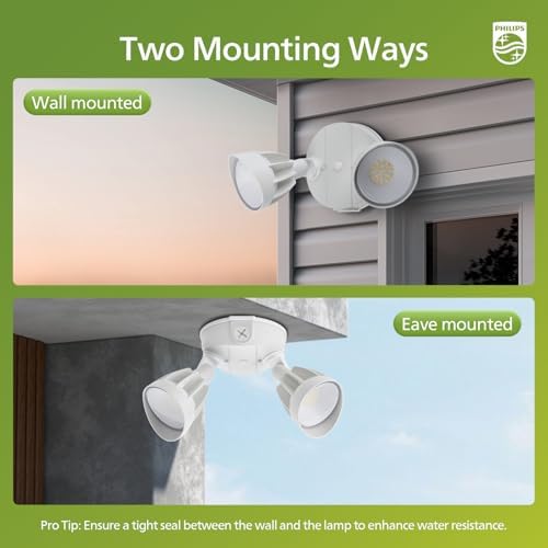 Philips 44W 3500LM 2-Head LED Security Flood Light