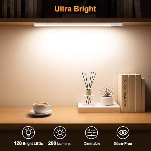 Gritin 14.7inch Under Cabinet Lighting Rechargeable 2 Pack
