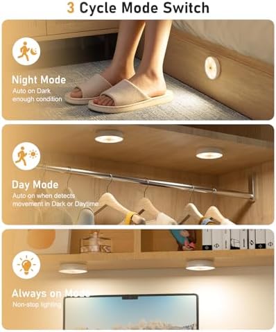 Under Cabinet Lighting with Remote, Motion Sensor Step Lights