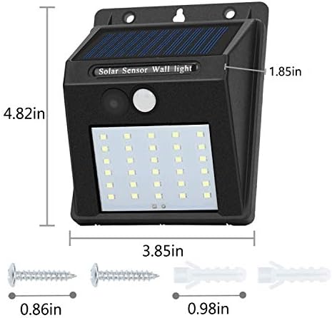 Solar Motion Sensor Wall Lights, 30 LED, Waterproof