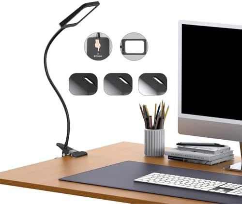 TROND 1000LM LED Clamp Desk Lamp, 3-Level Dimmable