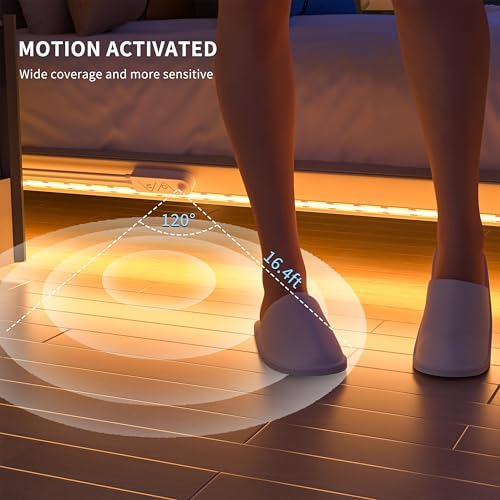 PAUTIX 2700K COB LED Motion Sensor Strip Lights