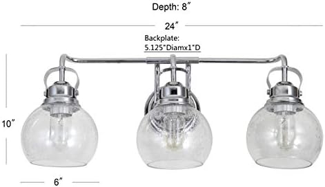 JONATHAN Y Shirley 3-Light Vanity Light 24", Chrome