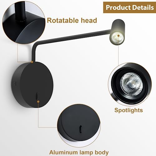 ZEROUNO Black Hardwired LED Wall Sconce, 3000K