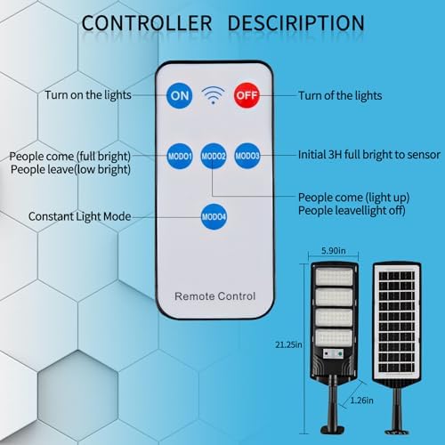 Solar Street Light, IP67 Waterproof, Motion Sensor