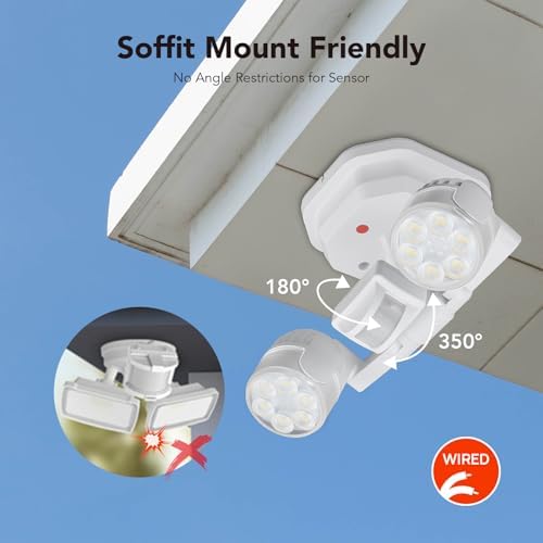 OREiN 2-Pack 5000K LED Motion Sensor Flood Lights