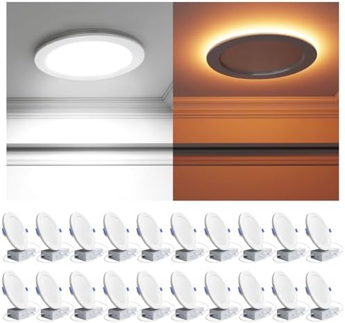 Ensenior 20 Pack 6 Inch LED Recessed Ceiling Light