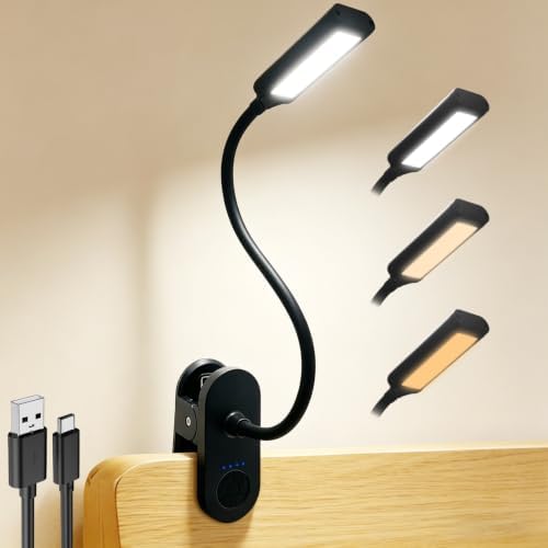 Black Clip-On Desk Lamp with Clamp