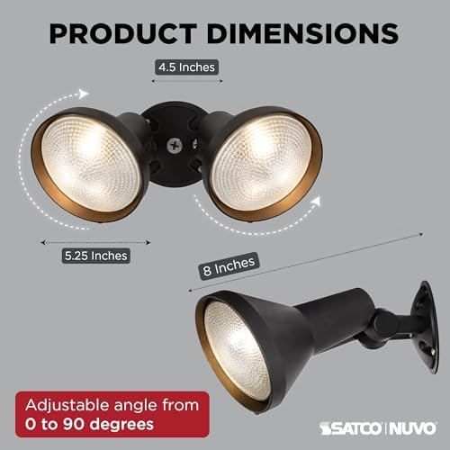 Nuvo SF77/495 2-Light Outdoor Flood Light, Bronze