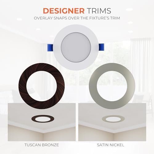 HALO HLB 4-Inch Canless LED Recessed Lighting, 2 Trims