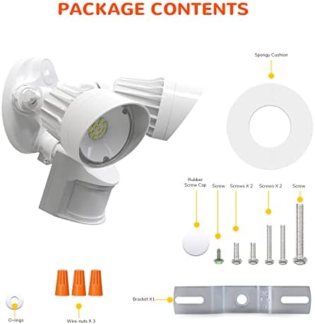 JJC 27.5W LED Motion Sensor Security Light, White