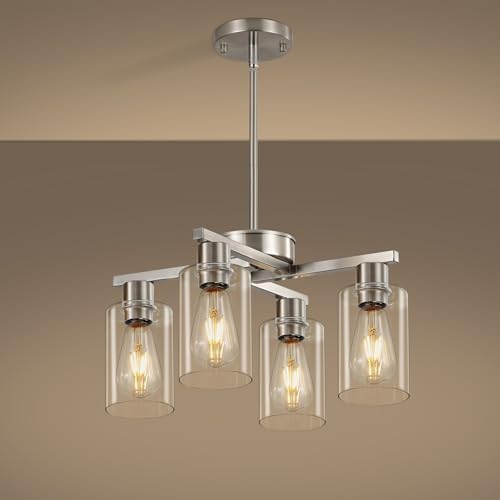 4-Light Brushed Nickel Chandelier