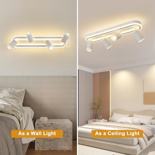 4-Light LED Track Lighting Spotlight Kit, White