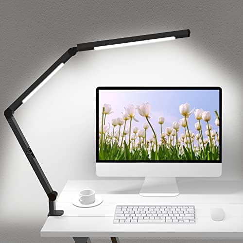 LED Clamp Desk Lamp, Dual Light, 4 CCT Modes