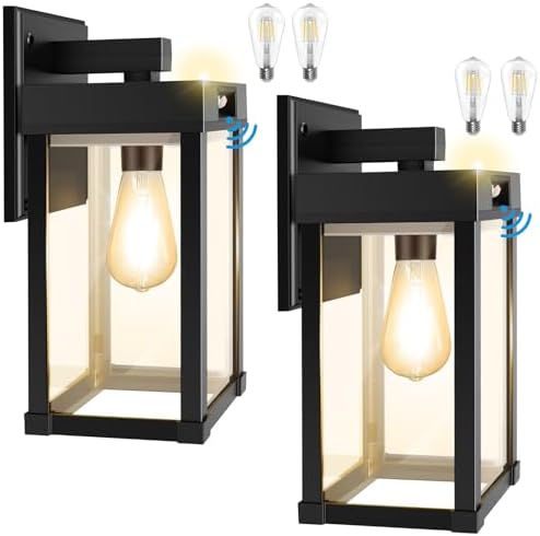 Solar Wall Lights, 2 Bulbs, Motion Sensor