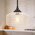 Daunton Black Vintage Glass Pendant Light