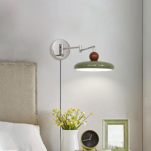 7.87 Inch Swing Arm Wall Sconce, Plug-in LED