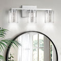 3-Light Brushed Nickel LED Bathroom Vanity Light