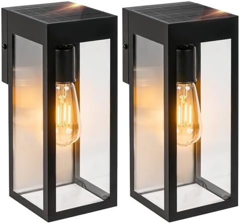 Solar Sconce Light, Dusk-to-Dawn Porch Lantern