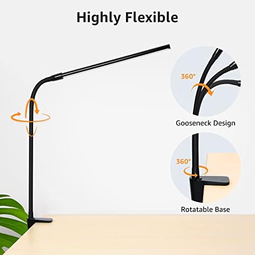 Lepro Clip-on Desk Lamp, 460LM 5W Black