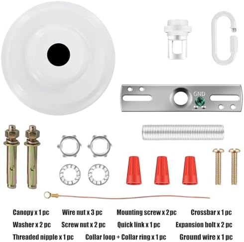 6 Inch Light Canopy Kit, White