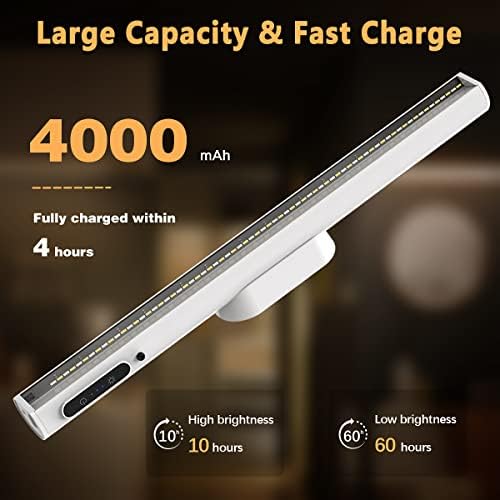 Rechargeable Magnetic LED Light Bar, 4000mAh