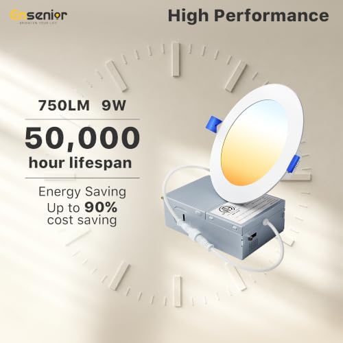 Ensenior 12 Pack 4 Inch LED Recessed Ceiling Light