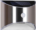 Stainless Steel Solar Fence Lights, 4 LED
