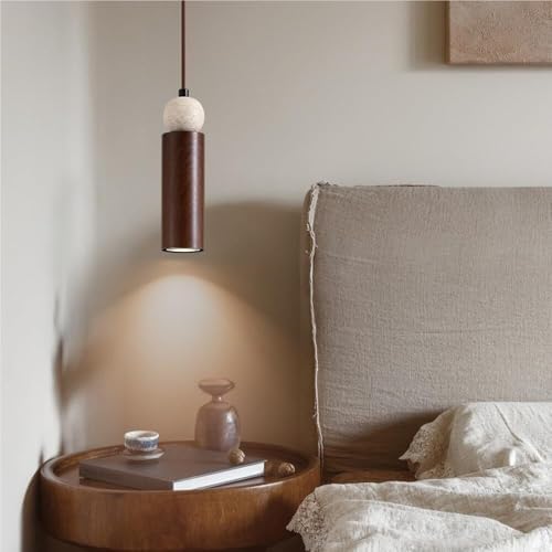 Vintage Industrial Travertine Pendant Light, E27