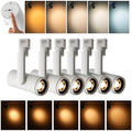 mirrea 5-Color Zoomable LED Track Lighting Heads, 6 Pack