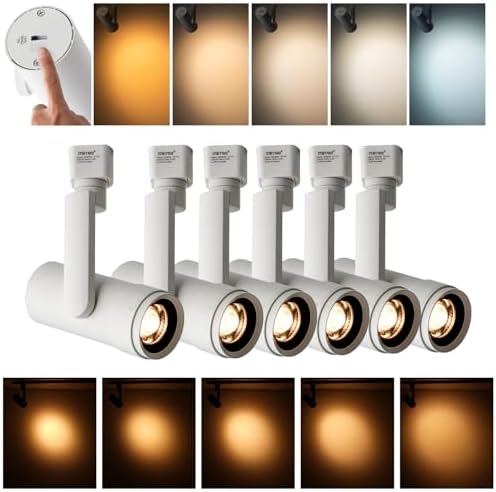 mirrea 5-Color Zoomable LED Track Lighting Heads, 6 Pack