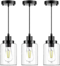 WimiSom Industrial Pendant Lighting, Modern Clear Glass Shade