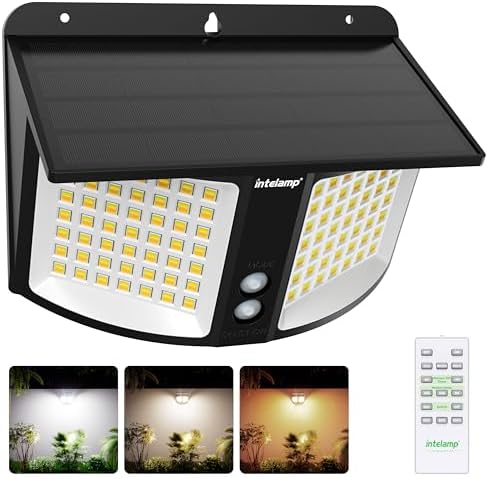 intelamp Solar Motion Sensor Security Flood Light