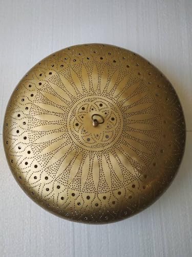Moroccan Gold Brass Pendant Light, 17.70 Inch
