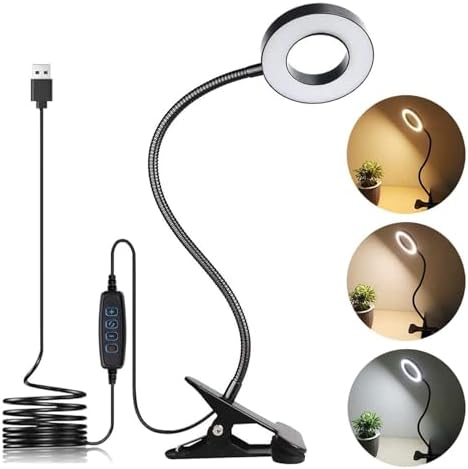 Brokimis Clip-On LED Reading Desk Lamp