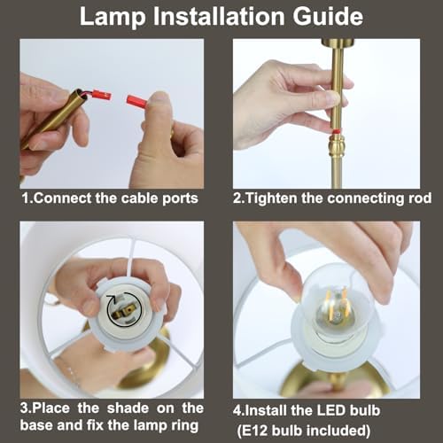 HAPYGI Portable Cordless Table Lamp, 5200mAh, Antique Brass