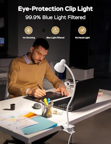 Clip-On USB Reading Lamp, 3 Color Modes