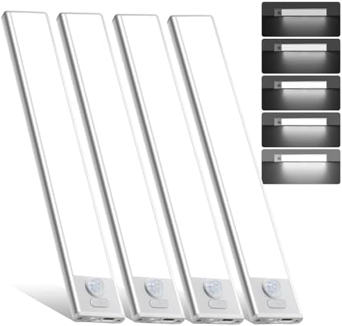 32 LED Rechargeable Motion Sensor Under Cabinet Lights, 4 Pack