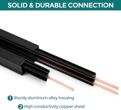 iCreating H-Track Lighting Rails Kit, 26ft Black