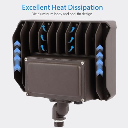 100W LED Flood Light Outdoor Knuckle, Switch Controlled Floodlight