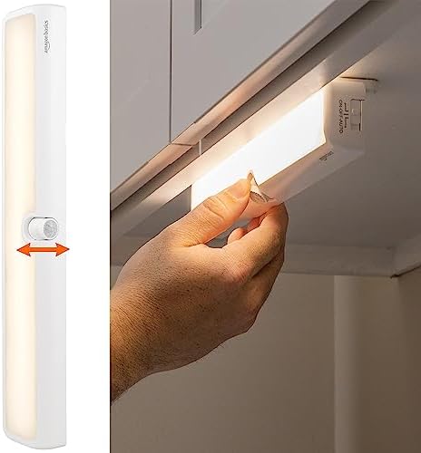 Amazon Basics 12-Inch LED Motion Sensor Light Bar, 2-Pack