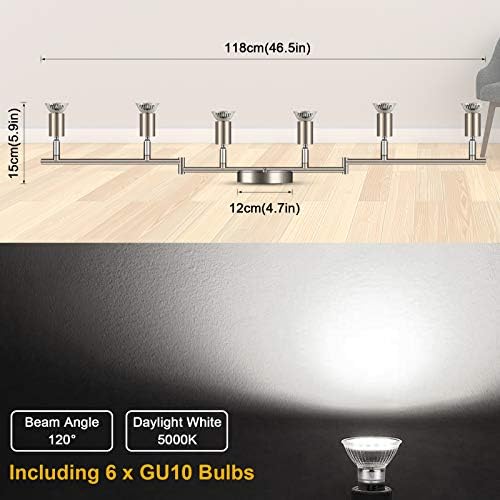 Ascher 6-Light LED Track Lighting Kit, Matt Nickel